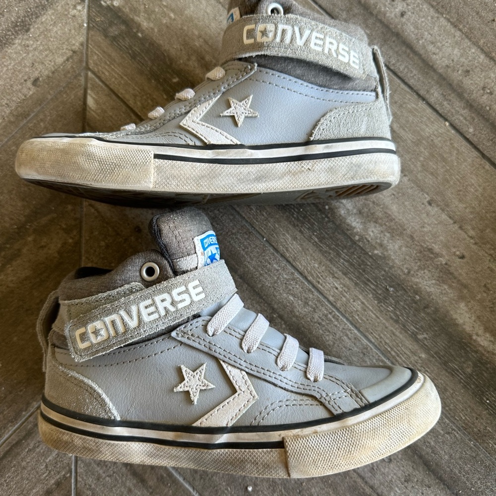 Converse Light Gray High-Tops kids size 12